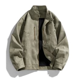 American Style Stand Collar Faux Leather Jacket Men Trend Motorcycles Casual Outwear Male Autumn Winter Loose Moto Biker Coats