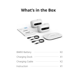 BOBOVR BM60-1 6500mAh Battery and Charging Dock Combo Compatible Only with BOBOVR M3 and M3 Pro+ Head Strap