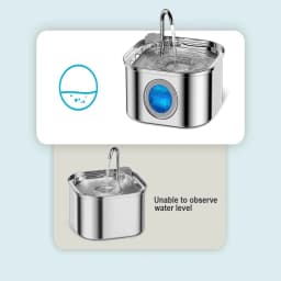 3.2L Stainless Steel Pet Water Feeder Auto Cat Fountain Smart Dog Water Dispenser Visual Window Drinking Bowl Pet Accessories