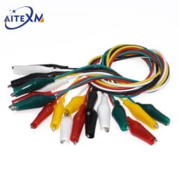 10PCS Crocodile Clips Electrical DIY Test Leads Alligator Double-ended Alligator Clips Roach Clip Test Jumper Wire
