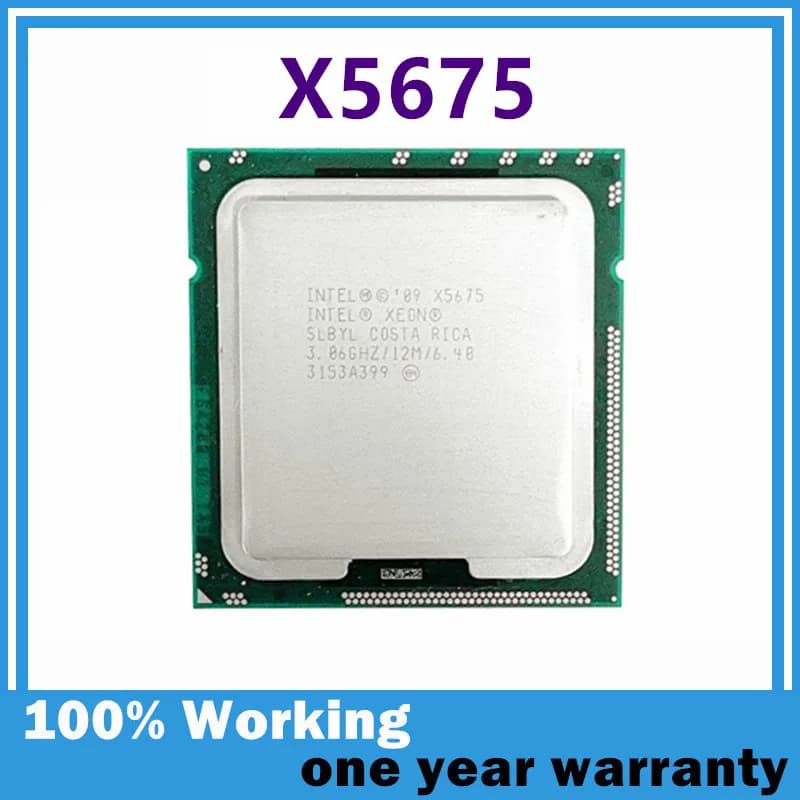 Xeon X5675 3.0GHz 6 Core 12 Thread 12M 95W CPU X5675 Package LGA 1366 SLBYL