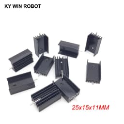 10pcs Aluminium TO-220 Heatsink TO 220 Heat Sink Transistor Radiator TO220 Cooler Cooling 25*15*11MM With 1 Pin