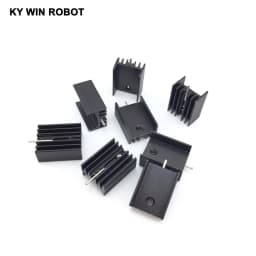 10pcs Aluminium TO-220 Heatsink TO220 Heat Sink Transistor Radiator TO220 Cooler Cooling black 20*15*10MM With Pin