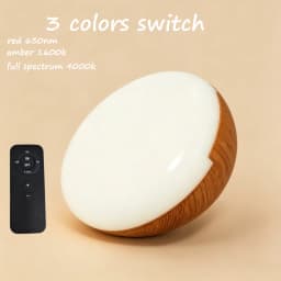 Rechargeable Touch Night Light Remote Control Stepless Dimming 3-Color Sleep Lamp No Blue Bedside 620-630nm Red Eye-Caring