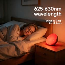 Rechargeable Touch Night Light Remote Control Stepless Dimming 3-Color Sleep Lamp No Blue Bedside 620-630nm Red Eye-Caring