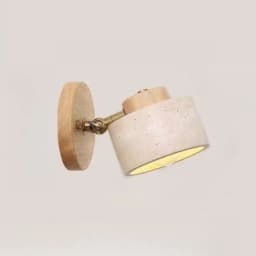 Yellow Cave Stone Japanese-style Wabi-sabi Bedroom Bedside Wall Lamp Retro Homestay Study Rotatable Wall Lamp with Switch For