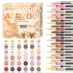 Skin Tones Art Markers,Soft Brush Tip Acrylic Paint Pens,Quick-Drying Waterproof for Sketching,Wood,Glass,Fabric,Rocks Painting