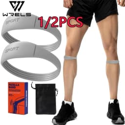 1/2PCS Silicone Knee Straps Anti-Slip Patella Tendon Protection Knee Brace Basketball Running Cycling Compression Knee Band