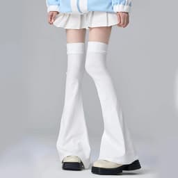 Y2k Women Leg Warmer Multicolor Lace Up Closure Lace Up Leg Warmers Girls Solid Color Over The Knee Tie-up Thigh-high Foot Socks