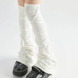 Y2k Women Leg Warmer Multicolor Lace Up Closure Lace Up Leg Warmers Girls Solid Color Over The Knee Tie-up Thigh-high Foot Socks