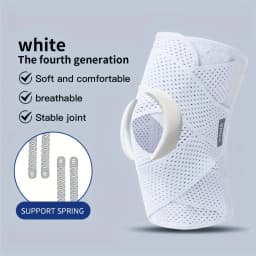 Adjustable Knee Brace Mesh Breathable Knee Support with Spring Stabilizers Open‑Patella Knee Sleeve for Daily Outdoor Activities