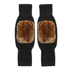 Men Women Autumn Winter Fleece Knee Pads Outdoor Cold-Resistant Leg Warmers Middle-Aged Man Thick Knit Knee Pads Woman Stretchy