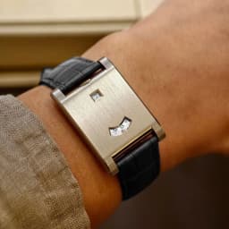 Men's Stainless Steel Square Watch Unique Jump Hour Digital Wristwatch Fashion Bracelet Quartz Watch Reloj Hombre Leather Strap