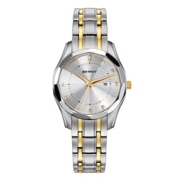 BERNY Watch for Women Blue Dial Ladies Wristwatch Waterproof Golden Stainless Steel Quartz Fashion Diamon Design Women's Watches