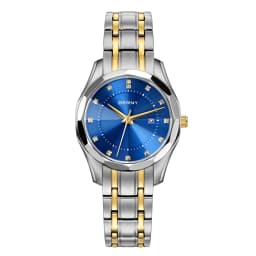 BERNY Watch for Women Blue Dial Ladies Wristwatch Waterproof Golden Stainless Steel Quartz Fashion Diamon Design Women's Watches