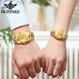 OUPINKE Couple Watches Top Brand Luxury Fashion Original Automatic Mechanical Wristwatch Independent Second Dial Waterproof New