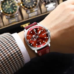 POEDAGAR Luxury Fashion Male Wristwatch Luminous Waterproof Date Watches For Men Nylon Leather Quartz Business Men's Clock Reloj