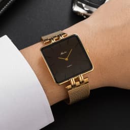 Fashion Couple Watches for Lovers Men Women Classic Simple Square Steel Mesh Strap Waterproof Quartz Wristwatches Drop Shipping