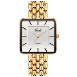Men Watch Business Simple Square Couple Watches Waterproof Stainless Steel Premium Ultra Thin Women Fashion Quartz Wristwatches