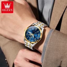 OLEVS 3666 Couple Watch Luxury Brand Quartz Watch Waterproof Watch Lover Gift Night Light Classic Date Week Clock His Her Watch
