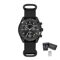 MEGIR Chronograph Canvas Strap Men Sport Quartz Watches Waterproof Calendar Casual Wristwatch with 24-hour Relogio Masculino