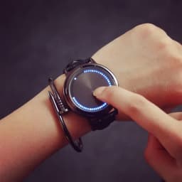 New Fashion Touch Watch Led Watch Men Creative Dot Matrix Blue Light Led Digital Watches Electronic Watch reloj hombre digital