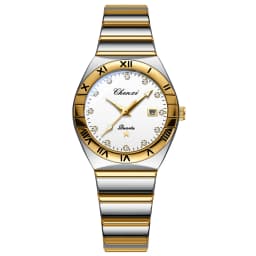 CHENXI Fashion Luxury Couple Quartz Watch Waterproof Glow Luminous Date Week Function Durable Comfortable Wristwatch for Lovers