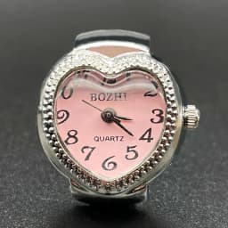 Alloy Shell Love Quartz Arabic Digital Dial Fashion Men's And Women's Ring Watch Compact