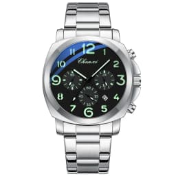 CHENXI Business Luxury Men's Quartz Watch Waterproof Stainless Steel Luminous Display Chronograph Week Date Wristwatch for Men