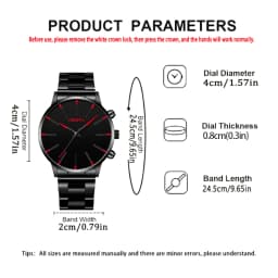 Fashionable and casual men's watch, business-style simple quartz wristwatch, Christmas, Thanksgiving, Valentine's Day gifts