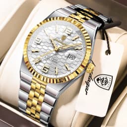POEDAGAR Casual Top Men Clock Waterproof Luminous Date Luxury Man Watch Stainless Steel Quartz Fashion Men's Watches Couple Gift