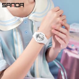 SANDA Fashion Outdoor Sports Women's Watch Men's LED Digital Shockproof Watch Military Waterproof Date Electronic Watch