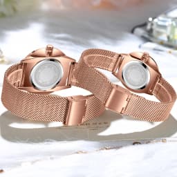 CHENXI Luxury Waterproof Men Women Quartz Watch Fashion Casual Stainless Steel Mesh Belt Couple Premium Wristwatch for Gift