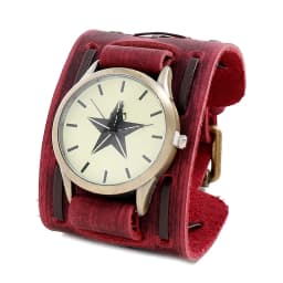 2025 Men's Watches Genuine Leather Watchband Quartz Watch For Men Alloy Dial Punk Style Wristwatch