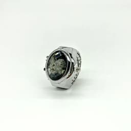 New Gem Flower Clamshell White Dial Can See The Time Finger Watch Casual Fashion Ring Watch