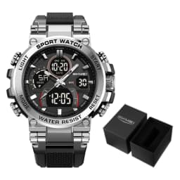 SKMEI 2500 Men's Digital Wristwatch Outdoor Sport Watches For Man 3Time Clock 50M Waterproof Countdown Timer Man Watch Week Date