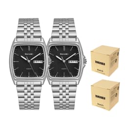 SKMEI 2628 Quartz Watches For Women Men 30M Waterproof Fashion Unisex Wristwatch Men Luxury Clock Business Outfit (1 or 2 Pack)