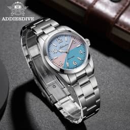 ADDIESDIVE AD2555 Couple's Watches Sapphire Glass BGW9 Super Luminous Wristwatches for Couple Waterproof Stainless Steel Watch