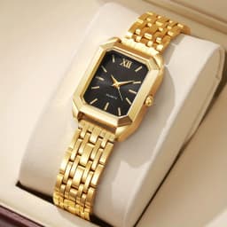 1pc Women's Luxury Square Watch Quartz Movement, Fashionable Wristwatch for Casual & Formal Occasions, Casual Wristwatch