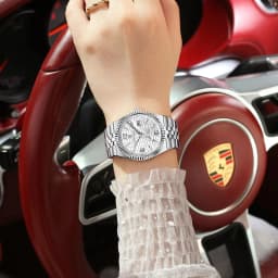 POEDAGAR Fashion Brand Women's Watch Stainless Steel Date Watches For Woman Luminous Waterproof Quartz Luxury Ladies Watch Reloj