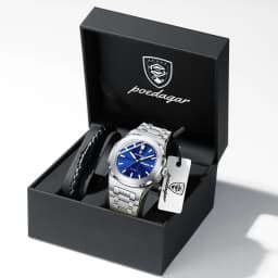 POEDAGAR Couple Watches Square Men's Watches Waterproof Luminous Date Week Stainless Steel Quartz Man Wristwatch with Box Gift
