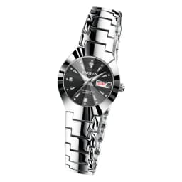 BINBOND Luxury Quartz Watches For Couple Luminous Waterproof Week Display Auto Date Stainless Steel Watch Casual Reloj