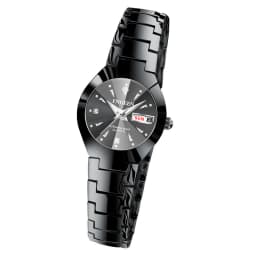 BINBOND Luxury Quartz Watches For Couple Luminous Waterproof Week Display Auto Date Stainless Steel Watch Casual Reloj