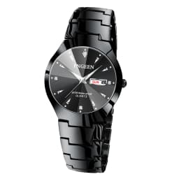 BINBOND Luxury Quartz Watches For Couple Luminous Waterproof Week Display Auto Date Stainless Steel Watch Casual Reloj