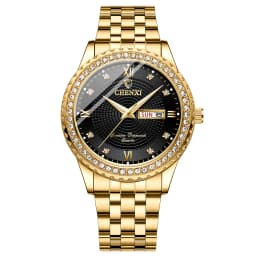 CHENXI Golden Quartz Watch Men Top Luxury Wristwatch Waterproof Golden Male Wrist Watch Man Full Steel Clock relogio masculino