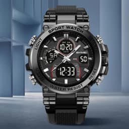 SKMEI 2500 Digital Watches For Men Fashion Military Men’s Wristwatch 3Bar Waterproof Sport Watch Man Countdown Timer Week Date