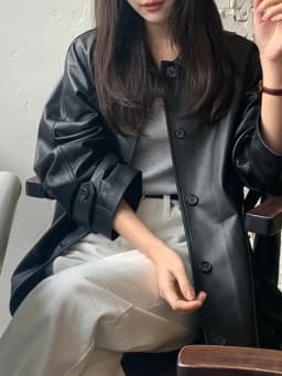 Loose Black PU Leather Jacket Korean Style Fashion Design Spring Autumn New Arrival Street Style Retro Suit Coat for Women