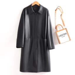 Leather Windbreaker Coat Women's Mid-Length 2026 Autumn New Loose Slimming Casual Sheepskin Coat Outerwear