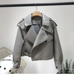 OFTBUY 2022 Genuine Leather Jacket Women Real Sheepshin Leather Coat Spring Autumn New Fashion Real Leather Jacket Loose Casual