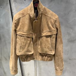 Suede Bomber Women Winter Genuine Sheep Leather Suede Coat with Big Pockets on the Body